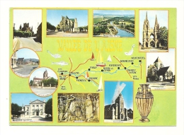 Cp, Carte Géographique, Vallée De L´Aisne, Voyagée 1990 - Maps