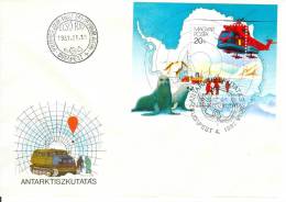HUNGARY - 1987. FDC Sheet - Antarctic Research,75th Anniversary - FDC