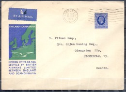 LETTRE  De LONDON  Timbre SEUL Sur LETTRE   Le 17 MCH 1936  Pour STOCKHOLM Suede  PAR AVION - Lettres & Documents
