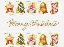 Australia 2009 Merry Christmas Gutter Strip MNH - Sheets, Plate Blocks &  Multiples