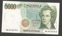 REPUBBLICA ITALIANA - 5000 Lire BELLINI - (Firme: Ciampi / Speziali) - 5.000 Lire