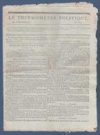 LE THERMOMETRE POLITIQUE 25 THERMIDOR AN 7 - ITALIE LIVOURNE FLORENCE MANTOUE - AMIENS - JACOBINS - - Journaux Anciens - Avant 1800