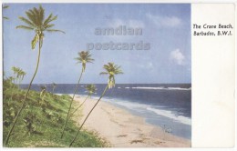 BARBADOS BWI ~ CRANE BEACH ~ C1960s Unused Vintage Postcard ~BRITISH WEST INDIES -CARRIBEAN  [4307] - Barbades