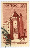 MAROCCO FRANCESE, FRENCH MOROCCO, MONUMENTI, 1955, FRANCOBOLLO USATO, Scott 322, YT 356 - Gebraucht