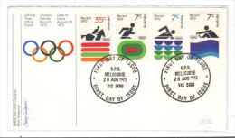 VER2826 - AUSTRALIA , Olimpiadi La Serie Su FDC 28 Agosto 1972 - Storia Postale