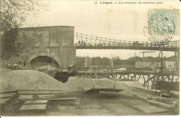 CPA  LANGON, Les Travaux Du Nouveau Pont  8777 - Langon