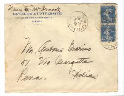 VER2859 - FRANCIA 1923 , Hotel De L'UNIVERSITE' Di Paris - Settore Alberghiero & Ristorazione
