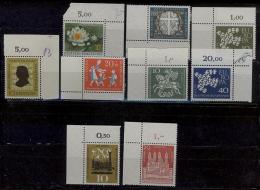 Bund 1956-57-60-61 Lot 12 Eckrand  Postfrisch/MNH/** - Unused Stamps