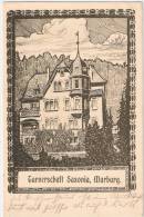 Studentika MARBURG An Der Lahn Haus Der Turnerschaft SAXONIA 13.12.1927 Gelaufen Studentica - Marburg