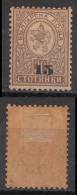 Bulgarien Bulgaria Mi# 38 * Mint 15St Overprint 1892 - Unused Stamps