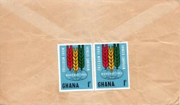 GHANA. N°124 De 1963 Sur Enveloppe Ayant Circulé. Campagne Mondiale Contre La Faim. - ACF - Aktion Gegen Den Hunger