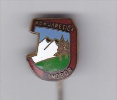 Climbing Mountaineering Alpinism - Club Japetic Samobor Croatia Old Enamel Pin From 1950th. - Alpinismo, Escalada