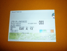 Roma-Panathinaikos Euroleague Basketball Match Ticket 2007 - Eintrittskarten