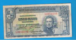 URUGUAY -  5 Pesos 1939  P-36 - Uruguay