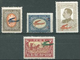 BULGARIA Yvert # A 1/4 Complete Set Mint H VF - Poste Aérienne