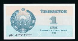 UZBEKISTAN -   1 Som 1992  SC   P-61 - Ouzbékistan