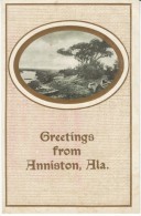 Anniston AL Alabama, Greetings From Anniston Ala., Postcard Sales Advertisement On Back, C1900s Vintage Postcard - Autres & Non Classés