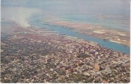 Mobile Alabama, Aerial View Of Downtown, River Docks Ships Industry, C1950s/60s Vintage Postcard - Mobile