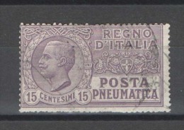 POSTA PNEUMATICA 1913 15 C. ANNULLATO - Poste Pneumatique