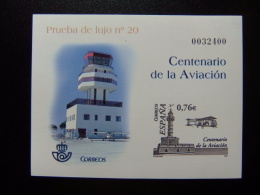 ESPAÑA  SPAIN ESPAGNE 2003 CENTENARIO DE LA AVIACION Edifil PRUEBA 82 ** MNH - Blocchi & Foglietti