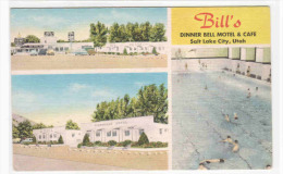 Bill's Bell Motel Motel & Cafe Salt Lake City Utah Roadside America Linen Postcard - Salt Lake City