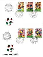 HUNGARY - 1990. FDC Set - World Cup Soccer Championships, Italy/Sport Mi 4087-4092 - FDC