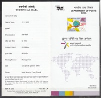 INDIA, 2005, UN World Summit On The Information Society , 2nd Phase At Tunis,  Fold Er,Brochure. - Cartas & Documentos