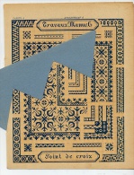 POINTS De CROIX  BRODERIE Motifs Bordures COUTURE 1900 Protège Cahier / GODCHAUX PARIS - Omslagen Van Boeken