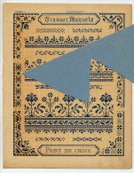 POINTS De CROIX  BRODERIE Motifs Bordures FLEURS COUTURE 1900 Protège Cahier / GODCHAUX PARIS - Coberturas De Libros