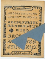 POINTS De CROIX  BRODERIE ALPHABET Majuscule COUTURE 1900 Protège Cahier / GODCHAUX PARIS - Protège-cahiers