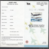 INDIA, 2005, 50 Years Of 16 Squadron Air Force, Fighter Planes, Airplane, Militaria Folder - Covers & Documents