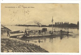 Carte Postale Ancienne Germersheim A. Rh. - Rhein Mit Fähre - Bateau, Bac, Passeur - Germersheim