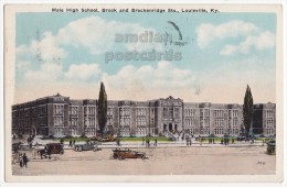 USA -BOYS HIGH SCHOOL-BROOK STREET-BRECKENRIDGE STREET~LOUSIVILLE KY 1930s Postcard KENTUCKY [4248] - Louisville