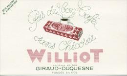 Buvard  Chicorée  WILLIOT  Ancienne  Maison  GIRAUD-DUQUESNE  Fondée  En  1779 - Collections, Lots & Séries
