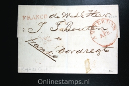 Nederland:cover Amsterdam Naar Dordregt / Dordrecht, Franco  Aankomststempel - ...-1852 Prephilately