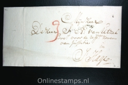 Nederland:cover Amsterdam Naar Den Haag , Naamstempel Amsterdam En Waszegel - ...-1852 Prephilately