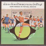 Fußball-WM'86, Laos Bl.109 , Xx   (2536) - 1986 – Mexico