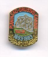 Climbing Mountaineering Alpinism - Club ''KAMNIK'' From Kamnik,  90. Years - Commemorative Pin Badge (1893-1983). - Alpinismo, Escalada