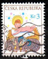 CZECH REPUBLIC 1999 Christmas - 3k Baby Jesus With Sheep And Lamb FU - Oblitérés