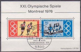 Olympia, BRD  Bl.12 , O   (2558) - Ete 1976: Montréal