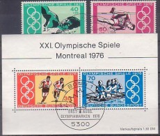 Olympia'76, BRD  886/87 + Bl.12 , O   (2562) - Zomer 1976: Montreal