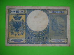 Albania,Banca Italia,10 Lek,banknote,paper Money,bill,vintage - Albanie