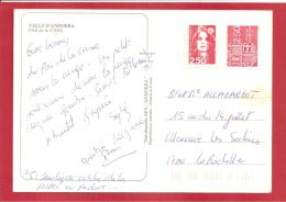 N°Y&T 409+2715  (HENDAYE)       Vers     LA ROCHELLE      Le  09 FEVRIER1993 ( 2 SCANS) - Briefe U. Dokumente