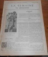 La Semaine Des Constructeurs. N°6. 4 Août 1888. Manoir D´Etran Près De Dieppe. Tourelle, Hôtel Lamoignon à Paris. - Riviste - Ante 1900