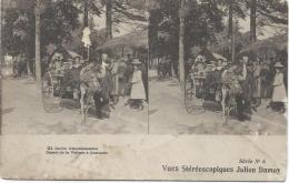 Carte Postale / Vue Stéréoscopique Julien DAMOY/Jardin D´acclimatation/voiture à Autruche/SérieN°6/Vers 1910   STE63 - Stereoscopic