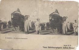 Carte Postale / Vue Stéréoscopique Julien DAMOY/Biskra/Un Attouch/SérieN°9/Vers 1910   STE68 - Fotos Estereoscópicas