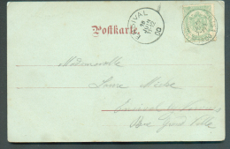 N°56 Obl. Sc Ambulant HERBESTHAL-BRUXELLES 1 Sur C.V Du 18 Juin 1900 Vers Ensival.  TB  - 9275 - Ambulants