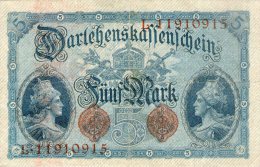 Germany,Reichsschuldenverwaltung 5 Mark, 1914, Ro.48c,P.47c,8-stellige,as Scan - 5 Mark