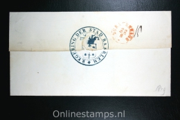 Nederland: Cover Haarlem Den Haag, 1849, Prachtig Stempel Regering Der Stad Haarlem, Aankomststempel - ...-1852 Prephilately