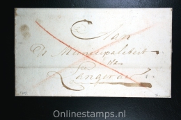 Nederland: Cover Haarlem Naar Langer, Haarlem Cursief Waszegel - ...-1852 Prephilately